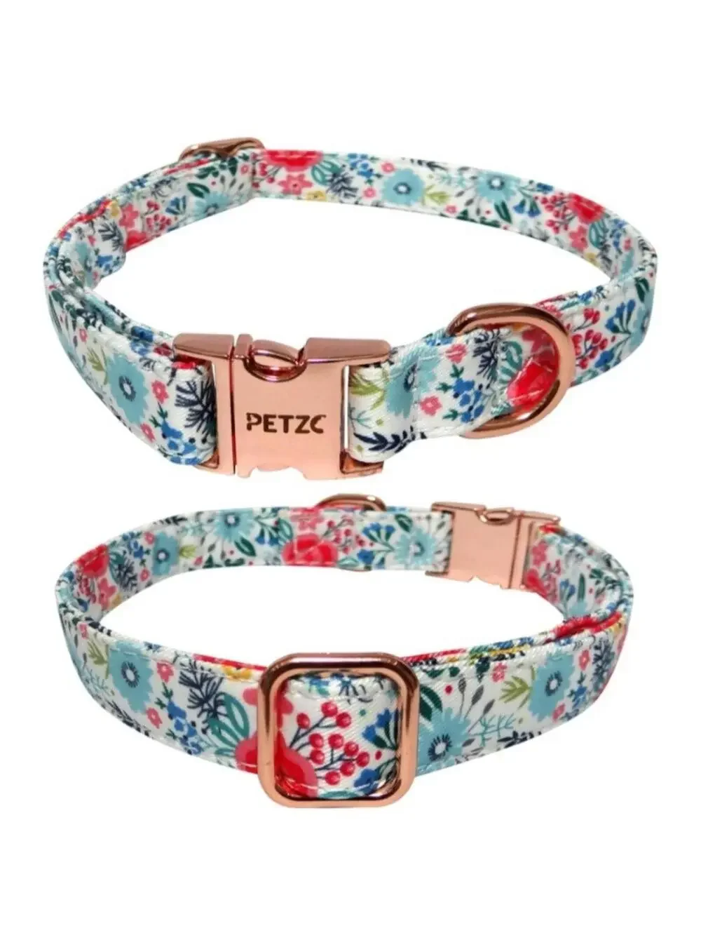 Dog Collar Adjustable Large Collar With Removable Bow Tie Floral Dog Collar New